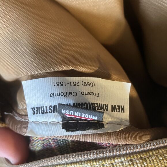 New American Industries Golfer Tapestry Bag Golf Pouch Zipper Artsy Woman Zip - Picture 5 of 14